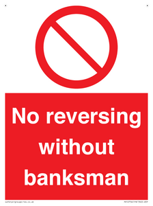 No reversing without banksman